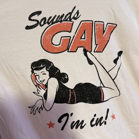 “Sounds Gay, I’m In!” Tee (3X) - Picture 2 of 4